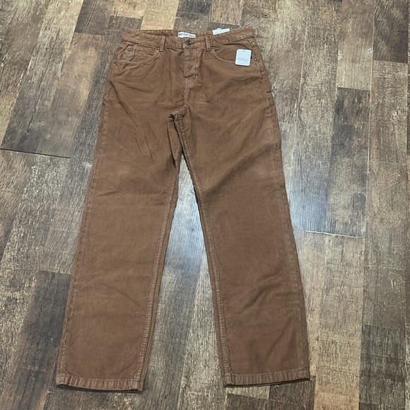 Free People Pax Slim Corduroy Boyfriend Jeans Mid Rise Straight - Picture 5 of 11